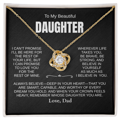 Beautiful Daughter Necklace, ALWAYS BELIEVE [PERSONALIZED]