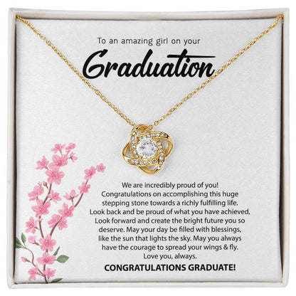 Graduation Necklace | Pink Flowers