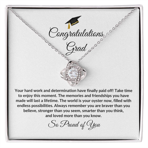 For Graduate | Congratulations-Love Knot Necklace