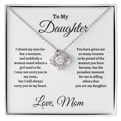 To My Daughter, From Mom | Love Knot Necklace