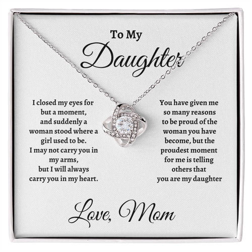 To My Daughter, From Mom | Love Knot Necklace