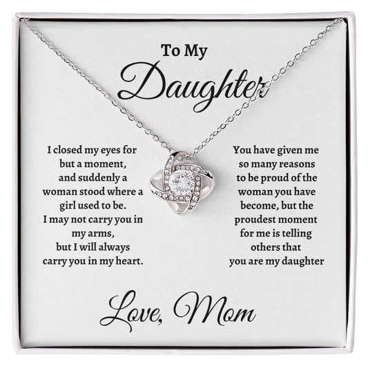 To My Daughter, From Mom | Love Knot Necklace