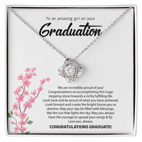 Graduation Necklace | Pink Flowers