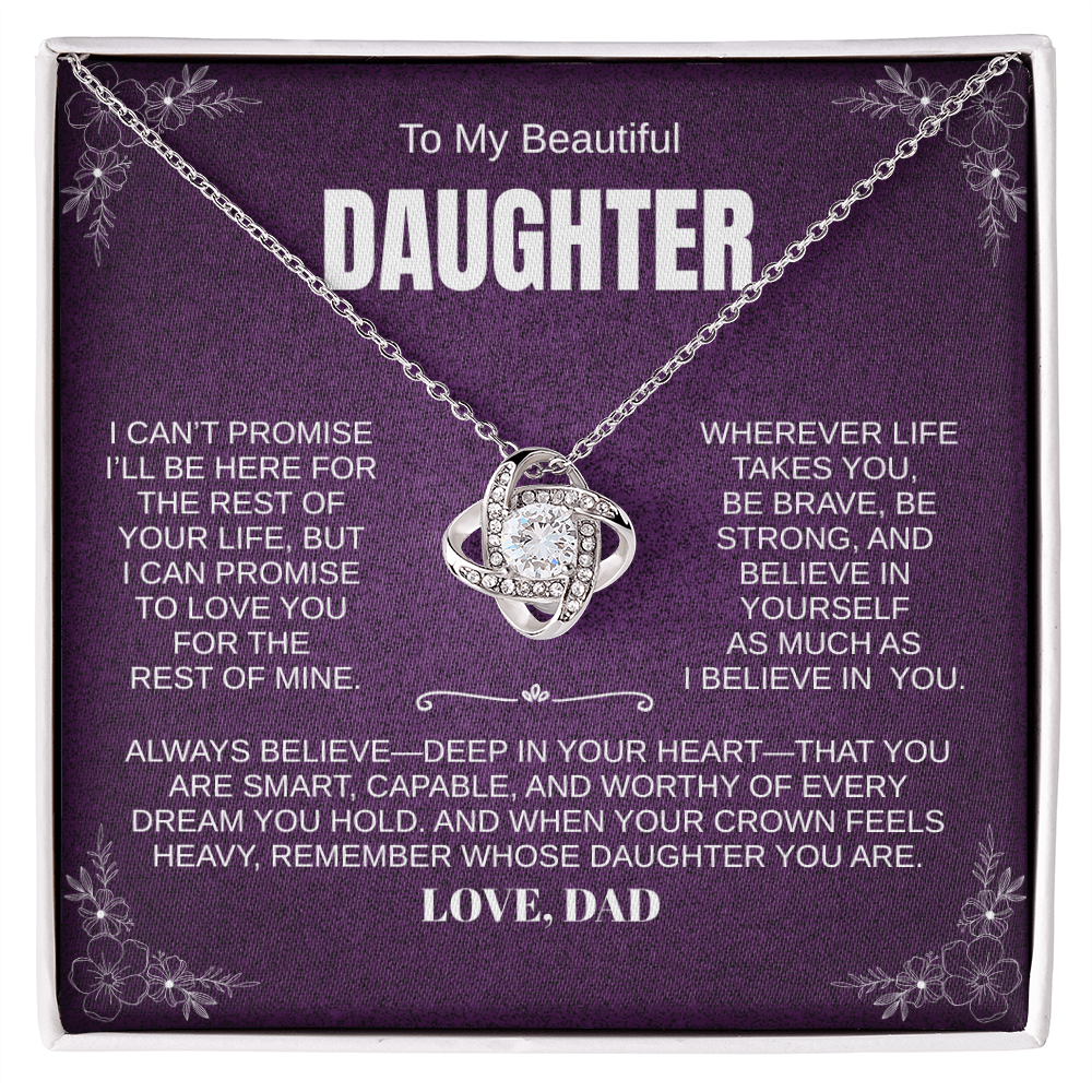 Personalized Daughter Necklace, Always Believe