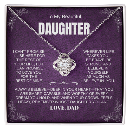 Personalized Daughter Necklace, Always Believe