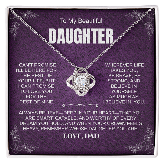 Personalized Daughter Necklace, Always Believe