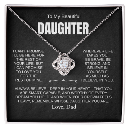 Beautiful Daughter Necklace, ALWAYS BELIEVE [PERSONALIZED]