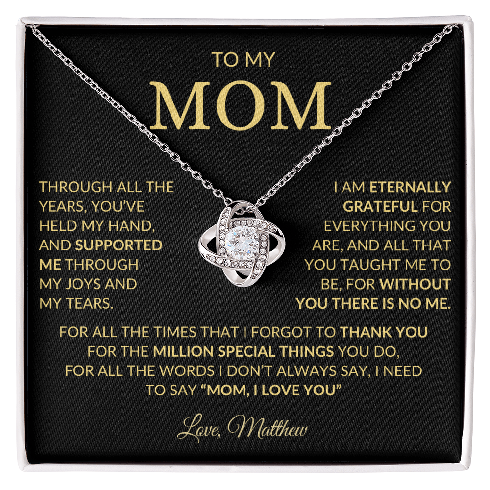 Unique Personalized Gift for Mom "Without You, There is No Me" Necklace