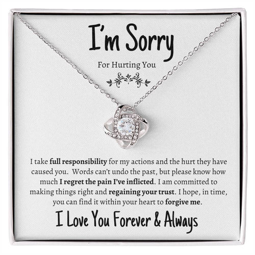 I'm Sorry for Hurting You | Love Knot Necklace