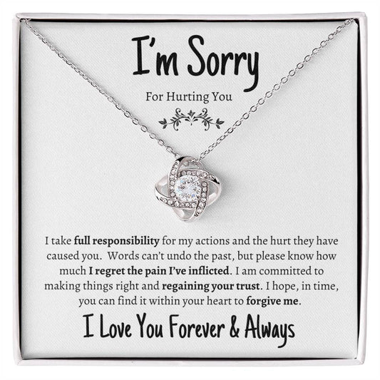 I'm Sorry for Hurting You | Love Knot Necklace