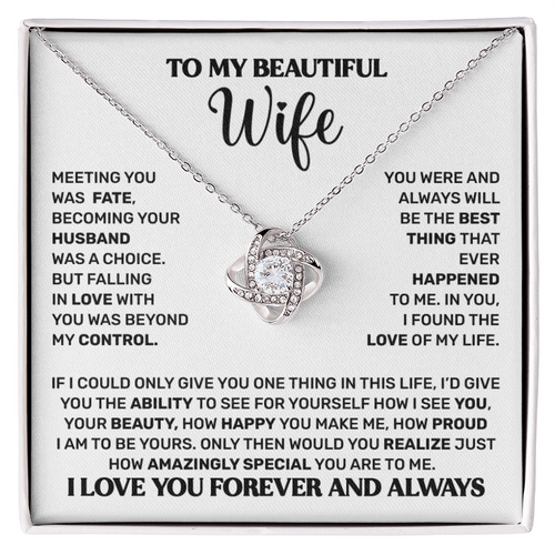 To My Wife Necklace | Meeting You Was Fate