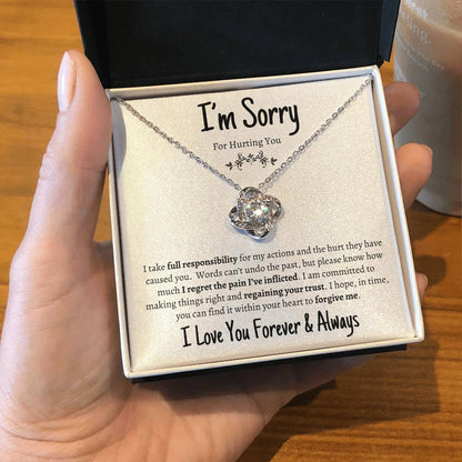 I'm Sorry for Hurting You | Love Knot Necklace