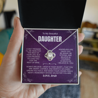 Personalized Daughter Necklace, Always Believe