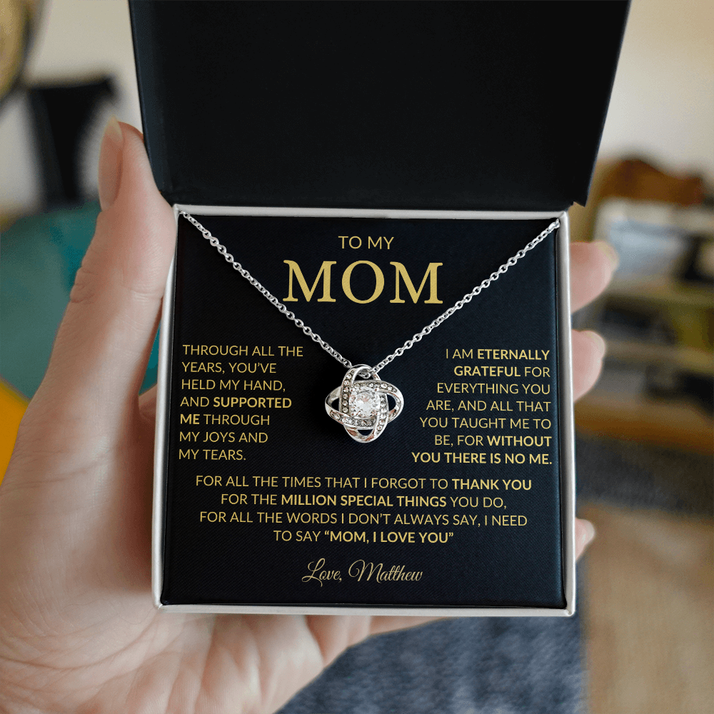 Unique Personalized Gift for Mom "Without You, There is No Me" Necklace