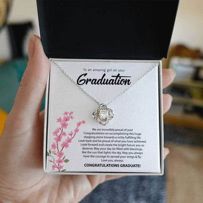 Graduation Necklace | Pink Flowers