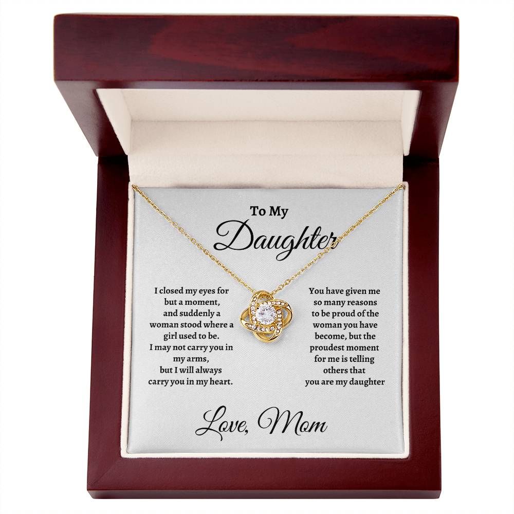 To My Daughter, From Mom | Love Knot Necklace
