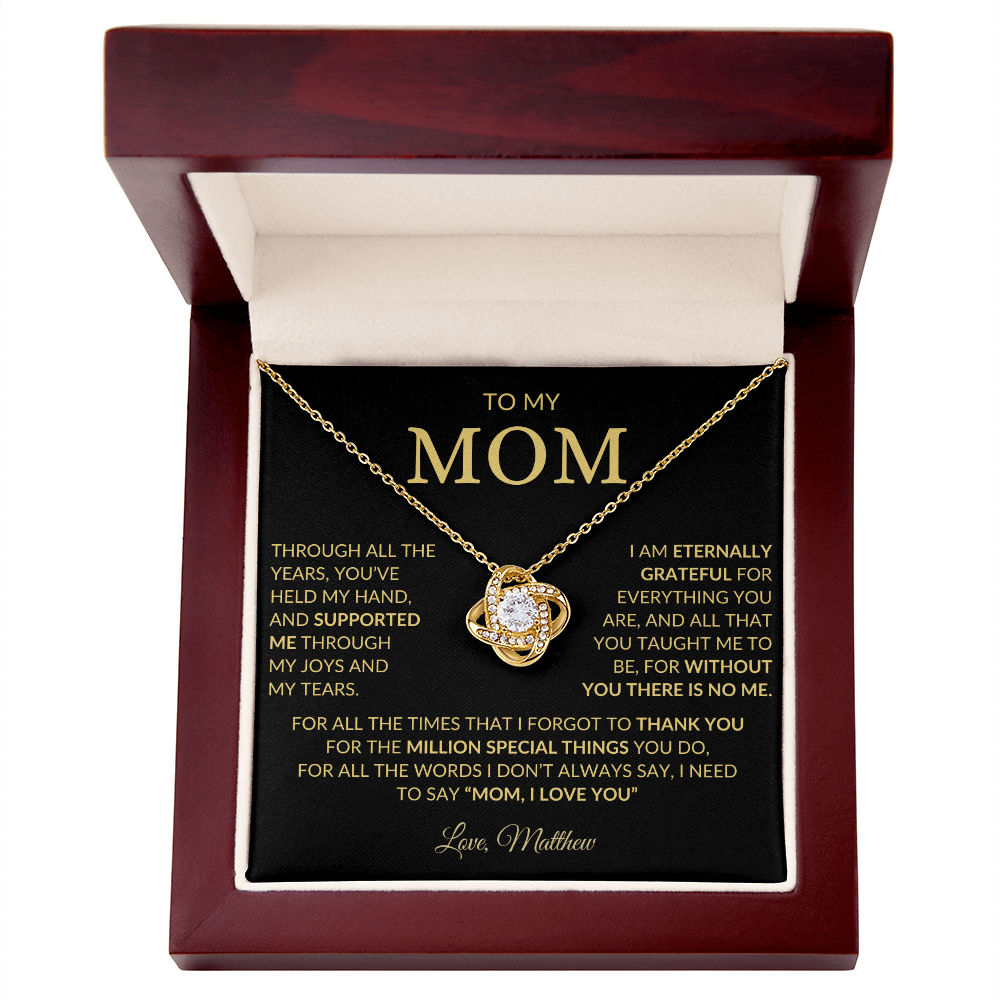 Unique Personalized Gift for Mom "Without You, There is No Me" Necklace