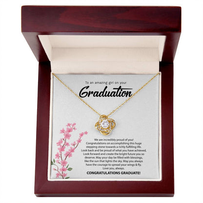 Graduation Necklace | Pink Flowers
