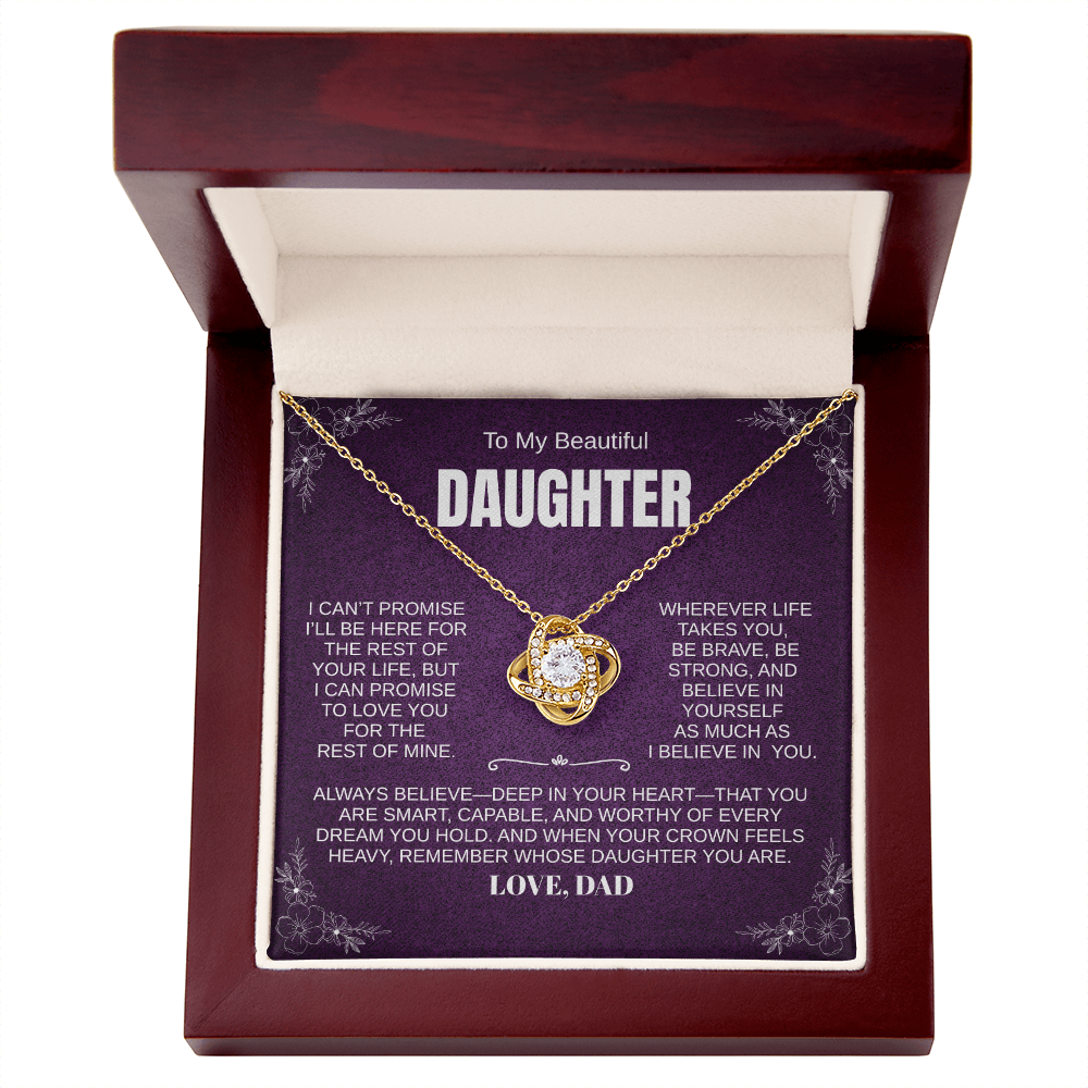 Personalized Daughter Necklace, Always Believe