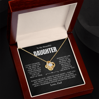Beautiful Daughter Necklace, ALWAYS BELIEVE [PERSONALIZED]