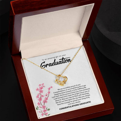 Graduation Necklace | Pink Flowers