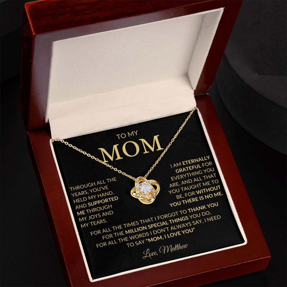 Unique Personalized Gift for Mom "Without You, There is No Me" Necklace