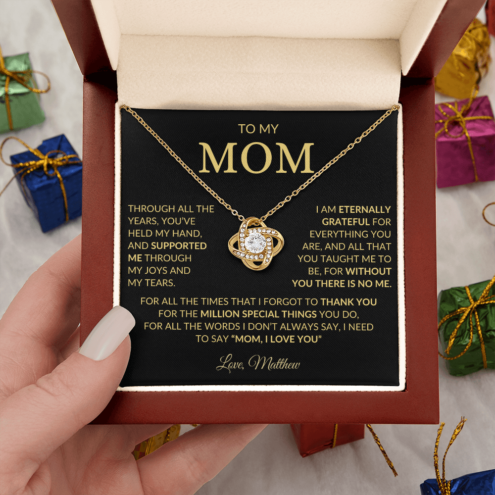 Unique Personalized Gift for Mom "Without You, There is No Me" Necklace