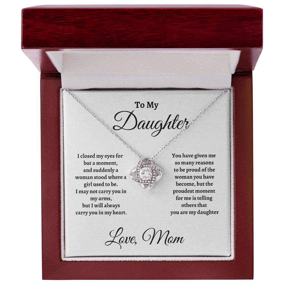 To My Daughter, From Mom | Love Knot Necklace