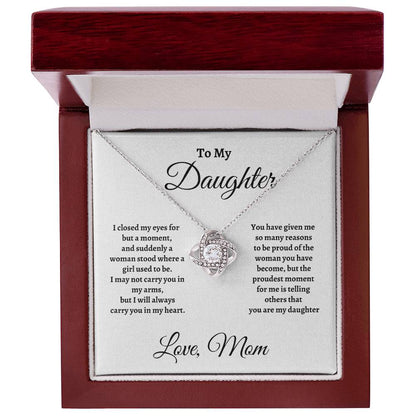 To My Daughter, From Mom | Love Knot Necklace