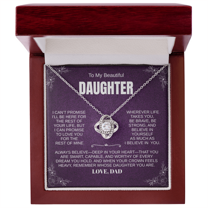 Personalized Daughter Necklace, Always Believe