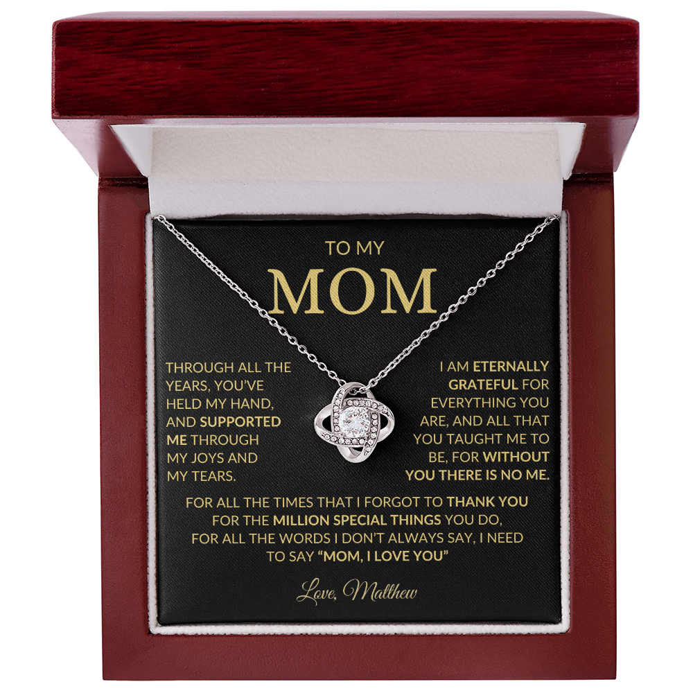 Unique Personalized Gift for Mom "Without You, There is No Me" Necklace