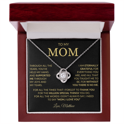 Unique Personalized Gift for Mom "Without You, There is No Me" Necklace