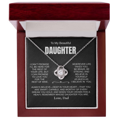 Beautiful Daughter Necklace, ALWAYS BELIEVE [PERSONALIZED]