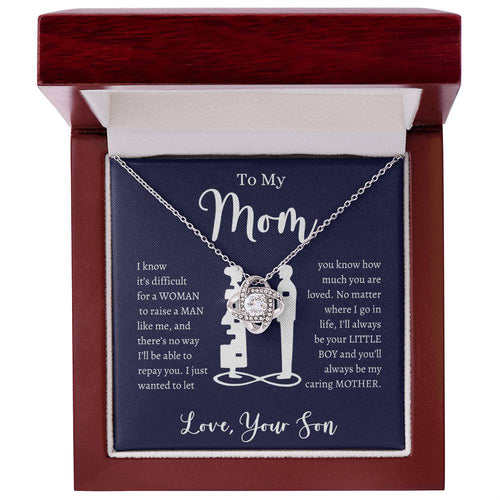 Mom Necklace | It's Not Easy to Raise a Man