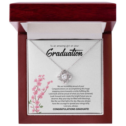 Graduation Necklace | Pink Flowers