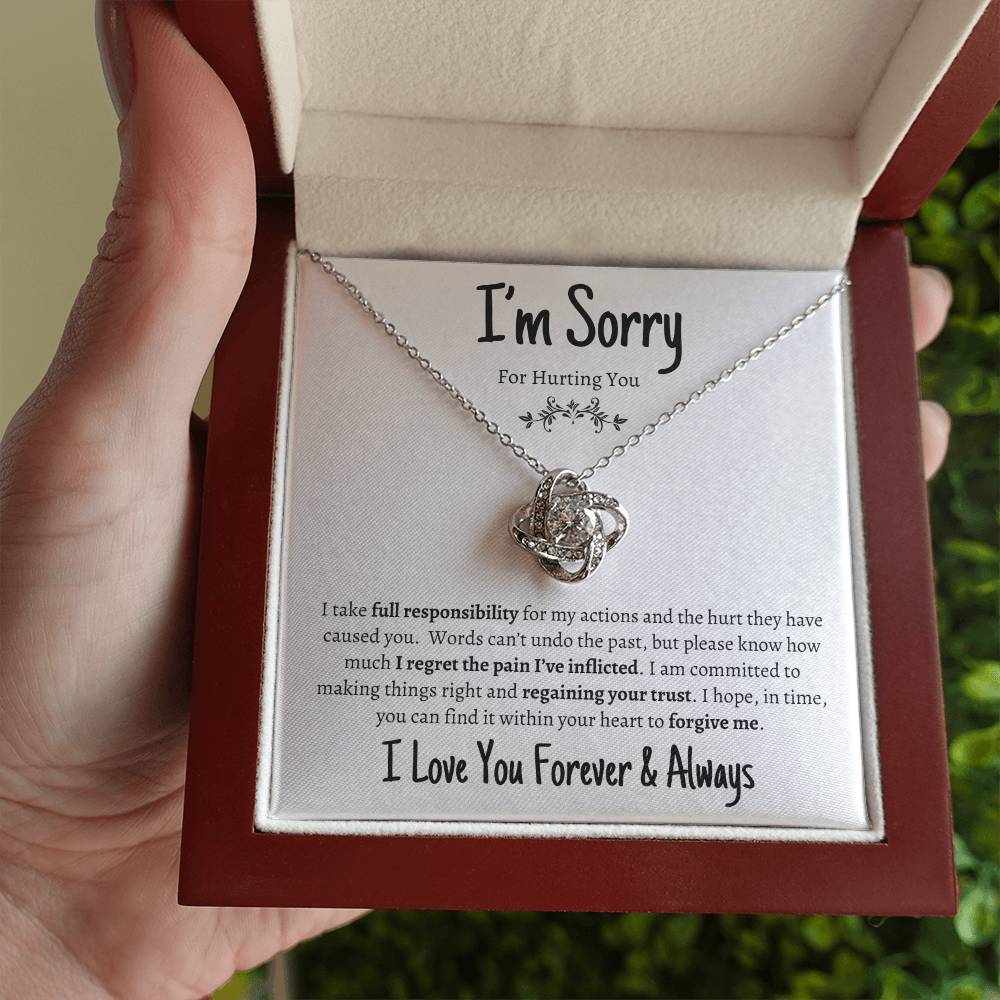 I'm Sorry for Hurting You | Love Knot Necklace