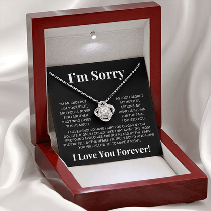 "I'm Sorry" Love Knot Necklace – A Heartfelt Apology She Can Hold
