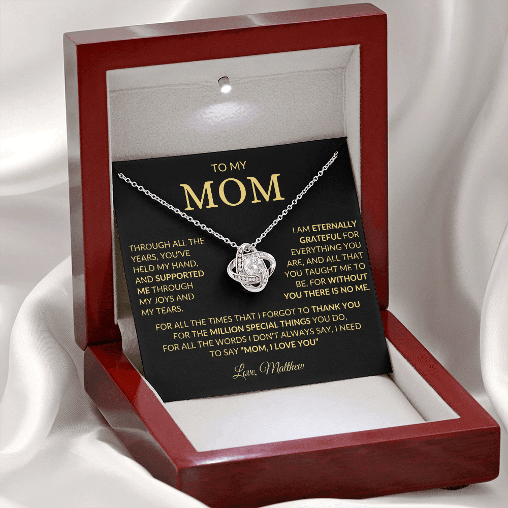 Unique Personalized Gift for Mom "Without You, There is No Me" Necklace