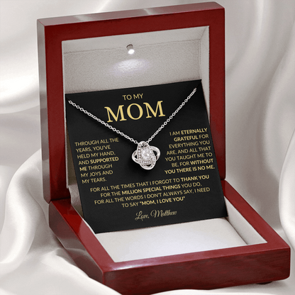 Unique Personalized Gift for Mom "Without You, There is No Me" Necklace
