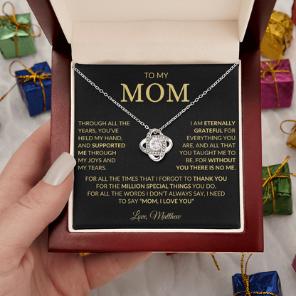 Unique Personalized Gift for Mom "Without You, There is No Me" Necklace