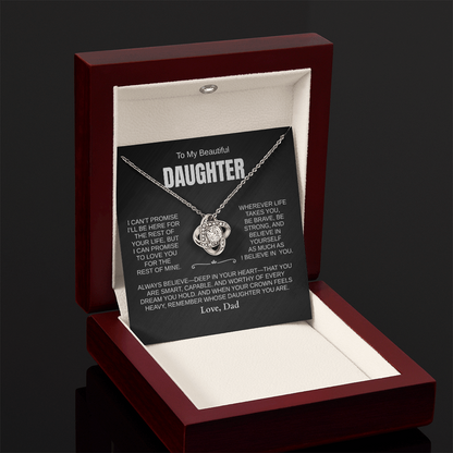 Beautiful Daughter Necklace, ALWAYS BELIEVE [PERSONALIZED]