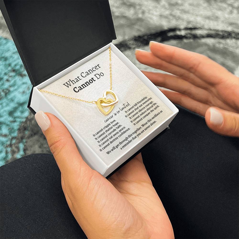 What Cancer Cannot Do | Interlocking Hearts Necklace