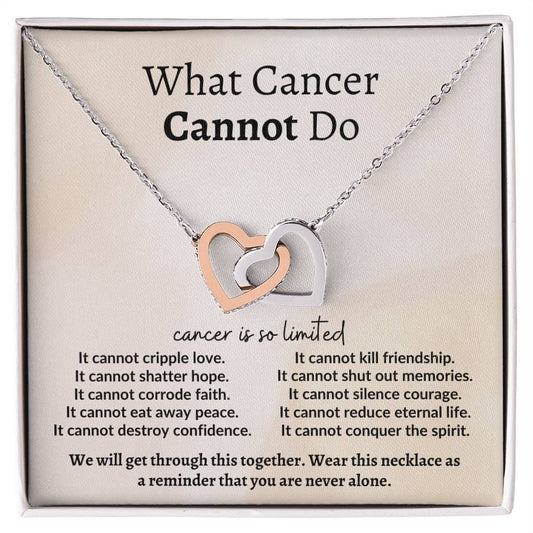 What Cancer Cannot Do | Interlocking Hearts Necklace