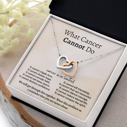 What Cancer Cannot Do | Interlocking Hearts Necklace