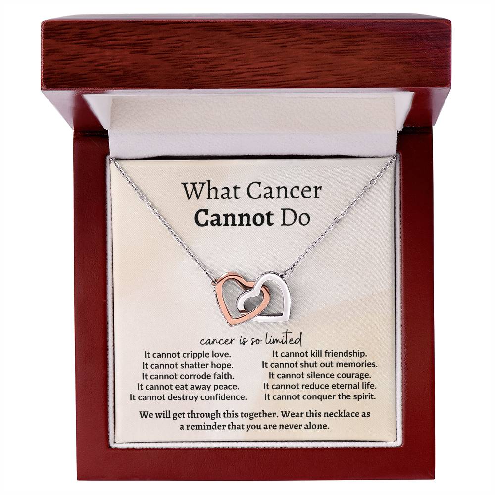 What Cancer Cannot Do | Interlocking Hearts Necklace