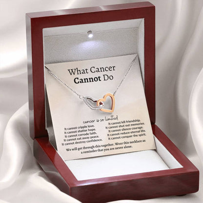What Cancer Cannot Do | Interlocking Hearts Necklace