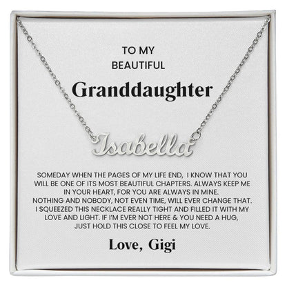 Granddaughter Name Necklace from Gigi