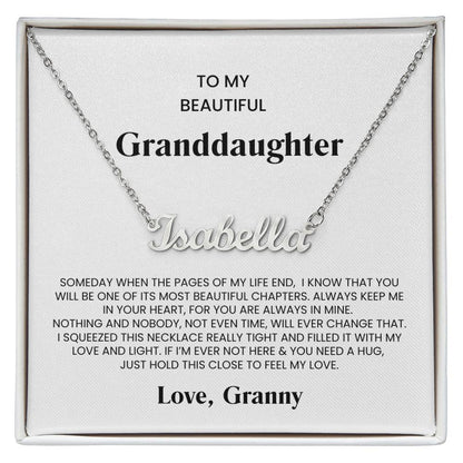 Granddaughter Name Necklace from Granny