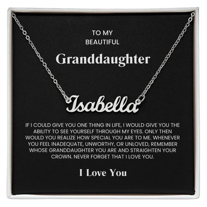 Granddaughter Name Necklace