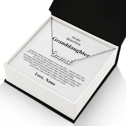 Granddaughter Name Necklace from Nana